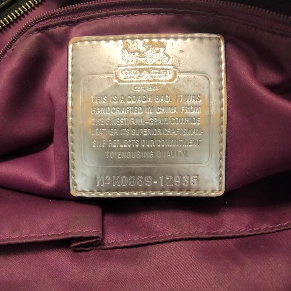 Coach Black Leather Purse Satchel Handbag - Picture 9 of 16